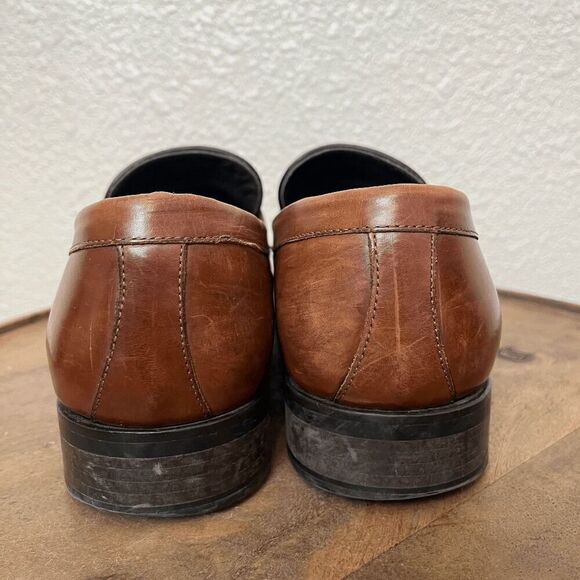 To Boot New York Dupont Brown Leather Penny Loafers Men's Size 10.5 - Picture 9 of 12